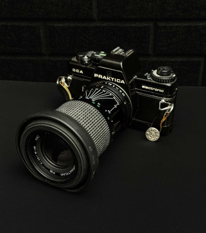 Praktica BCA Electronic 35mm SLR Camera + Pentacon 70-210mm Lens - Working