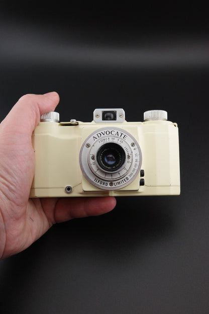 Ilford Advocate II Film Camera - White Enamel Die-Cast Aluminium -Read Details