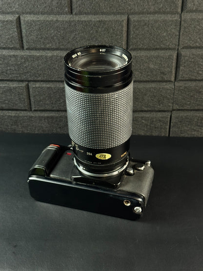 Nikon F-301 35mm Film SLR Camera + Tamron 35-200mm Zoom Lens - Tested & Working