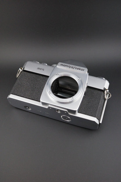 Mamiya/Sekor 500TL 35mm Film Camera +  50mm f/2 Lens Winds, Fires, Faulty Meter