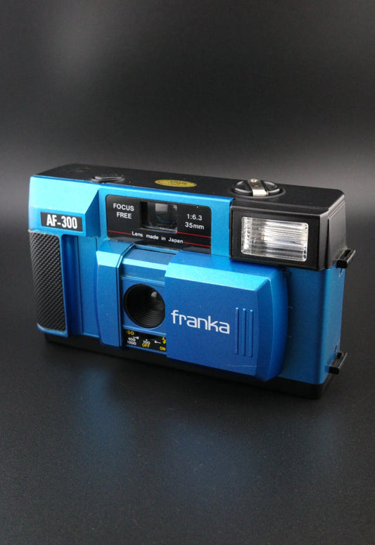 Franka AF-300 Blue  Vintage 1980s 35mm Film Camera 35mm f6.3 - Tested & Working