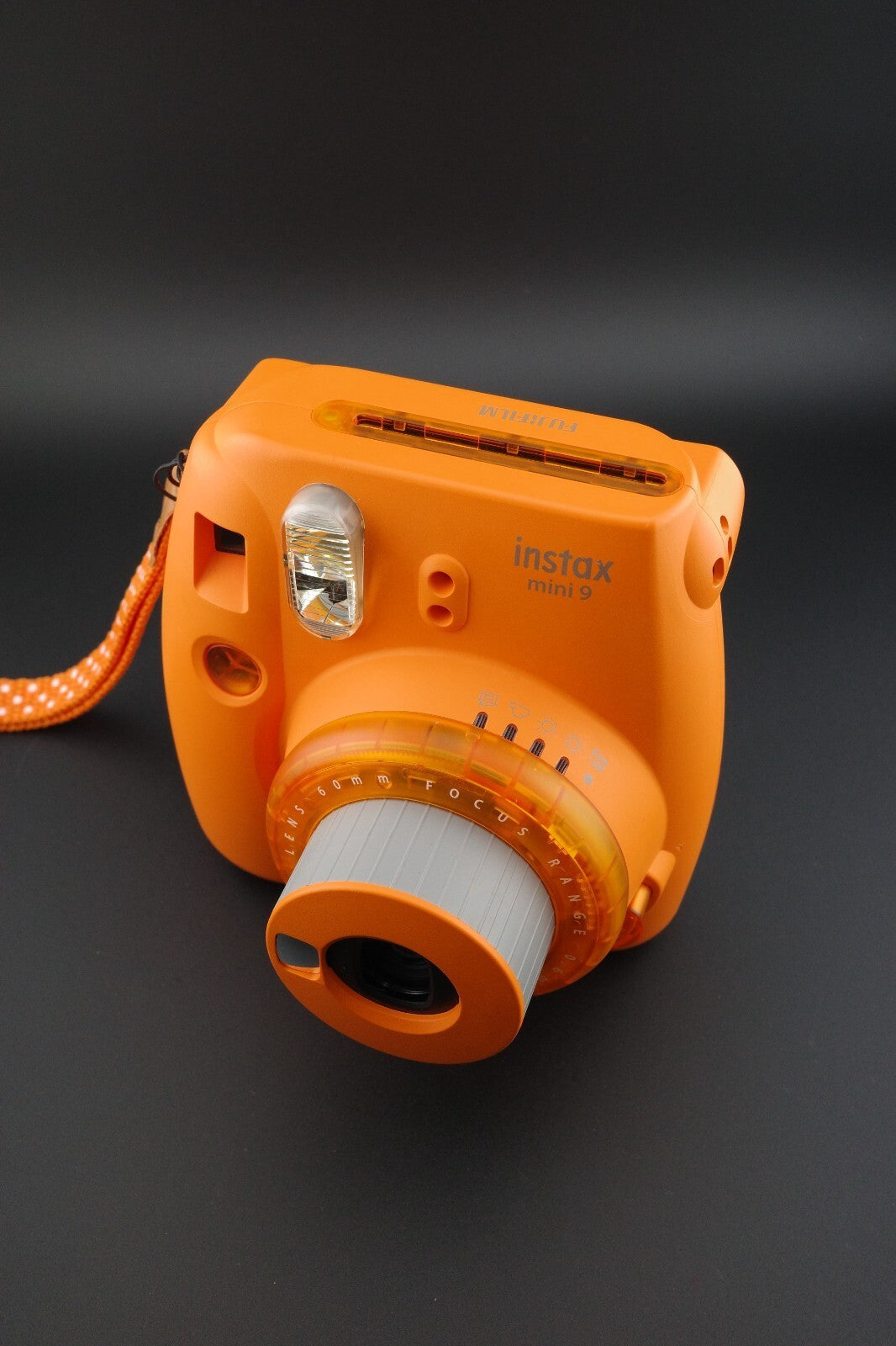 RARE Fujifilm Instax Mini 9 Orange Instant Film Camera - Tested & Fully Working