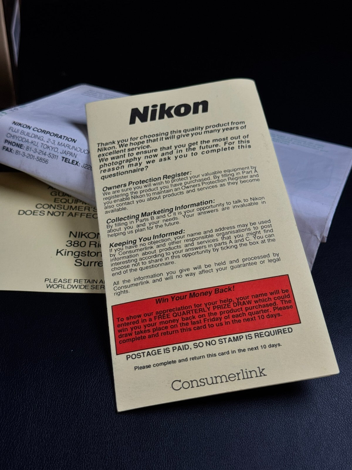 Nikon RF2 1980's 35mm Point & Shoot Autofocus Film Camera  - Boxed - Working