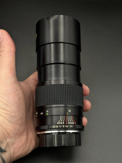 Topman MC 200mm F3.5 Prime Lens Pentax K Mount & Case - Excellent Condition