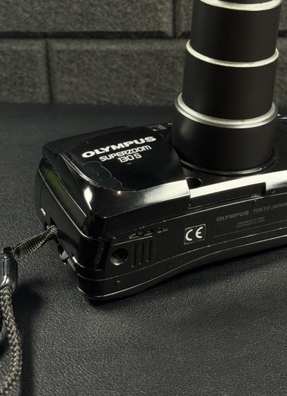 Olympus Superzoom 130 S 35mm Point & Shoot Compact Film Camera Tested & Working