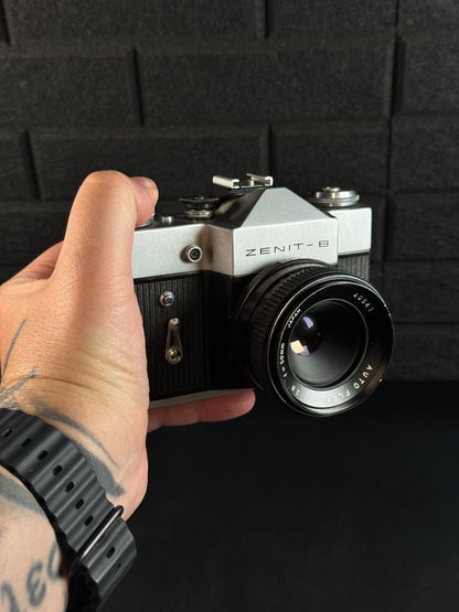 Vintage Zenit-B 35mm SLR Camera + Auto Flex 2.8 50mm Lens - Tested & Working
