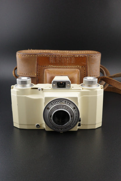 Ilford Advocate II Film Camera - White Enamel Die-Cast Aluminium -Read Details