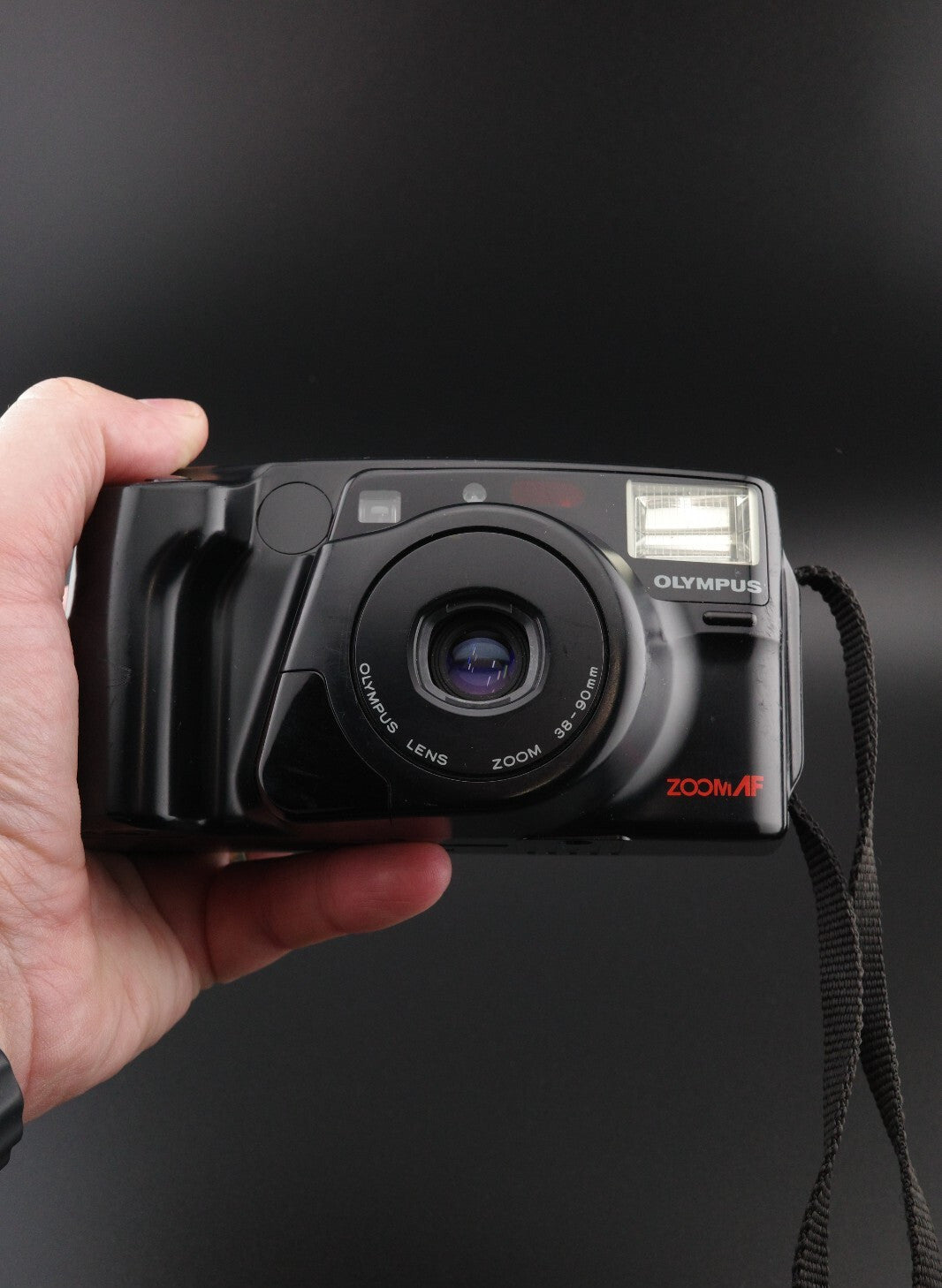 Olympus AZ-230 Superzoom 35mm Film Camera 38-90mm Autofocus - Tested & Working