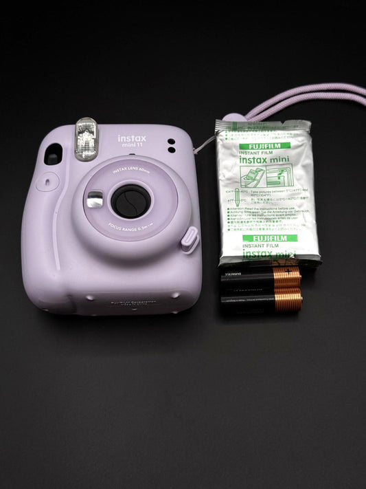 Lilac Purple Fujifilm Instax Mini 11 Instant Camera + Film & Batteries Working