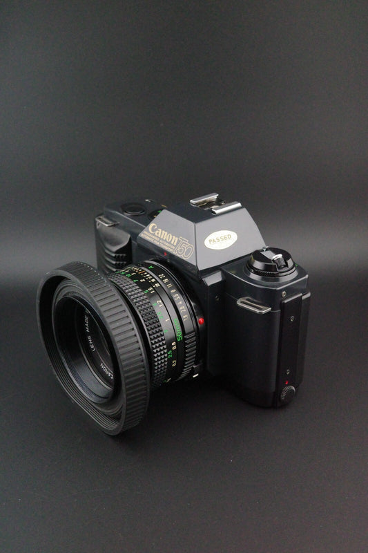 Canon T70 35mm SLR + FD 50mm f1.8 Lens + Speedlite 244T - Tested & Working
