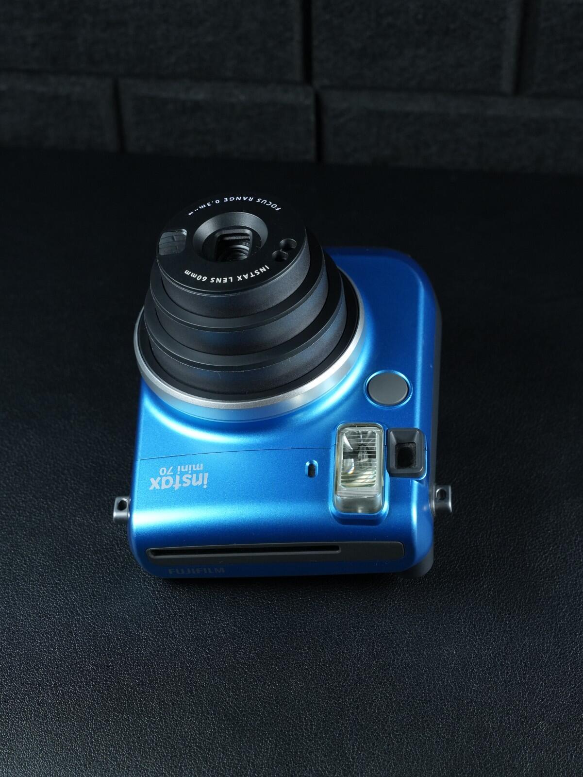 Fujifilm Instax Mini 70 Camera Instant Camera - Blue - Tested & Working (502)