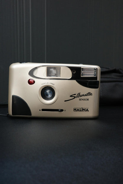 Halina Silhouette Sensor 35mm Film Camera Point & Shoot + Case - Fully Working