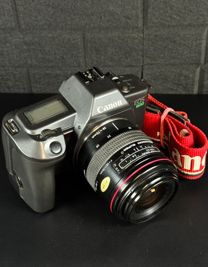 Canon EOS 600 SLR 35mm Film Camera + Zeiss Jenazoom Super 28-70mm Lens - Working