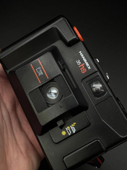 Hanimex 35HS Vintage 35mm Compact Film Camera Black 33mm Lens - Tested & Working