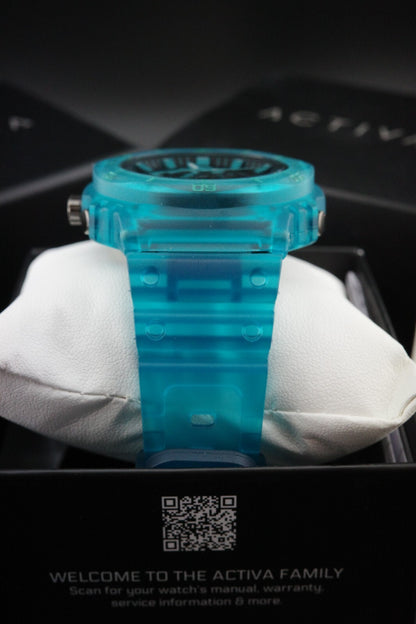 Activa Exon X Invicta ACW8120-004 Men’s Digital Watch 48mm Teal Blue New & Boxed