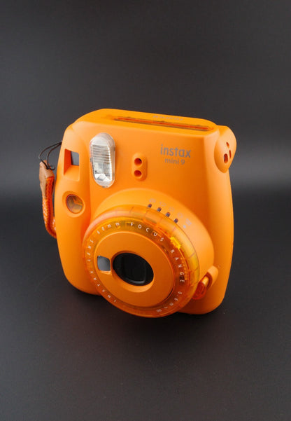 RARE Fujifilm Instax Mini 9 Orange Instant Film Camera - Tested & Fully Working