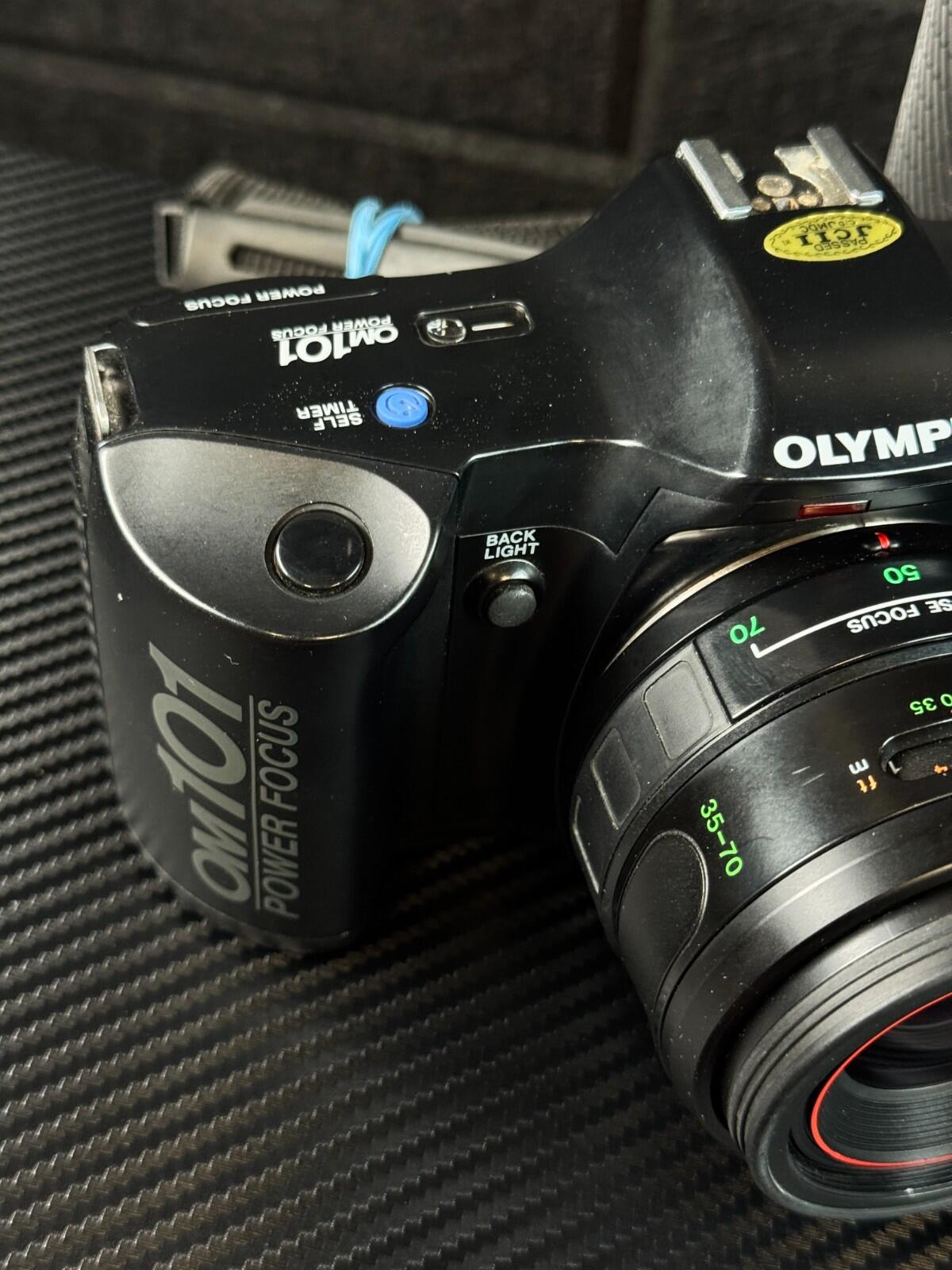 Olympus OM101 35mm Film Camera & 2 Lens Bundle - Working (Read Details) L405