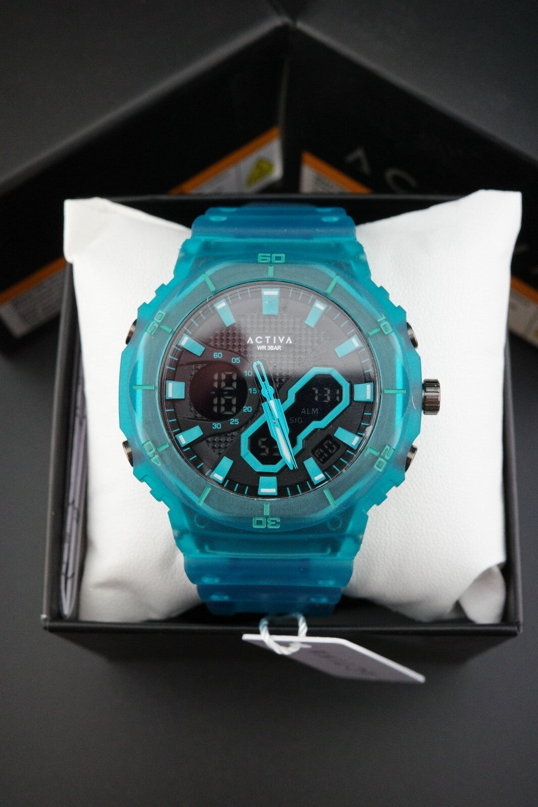 Activa Exon X Invicta ACW8120-004 Men’s Digital Watch 48mm Teal Blue New & Boxed