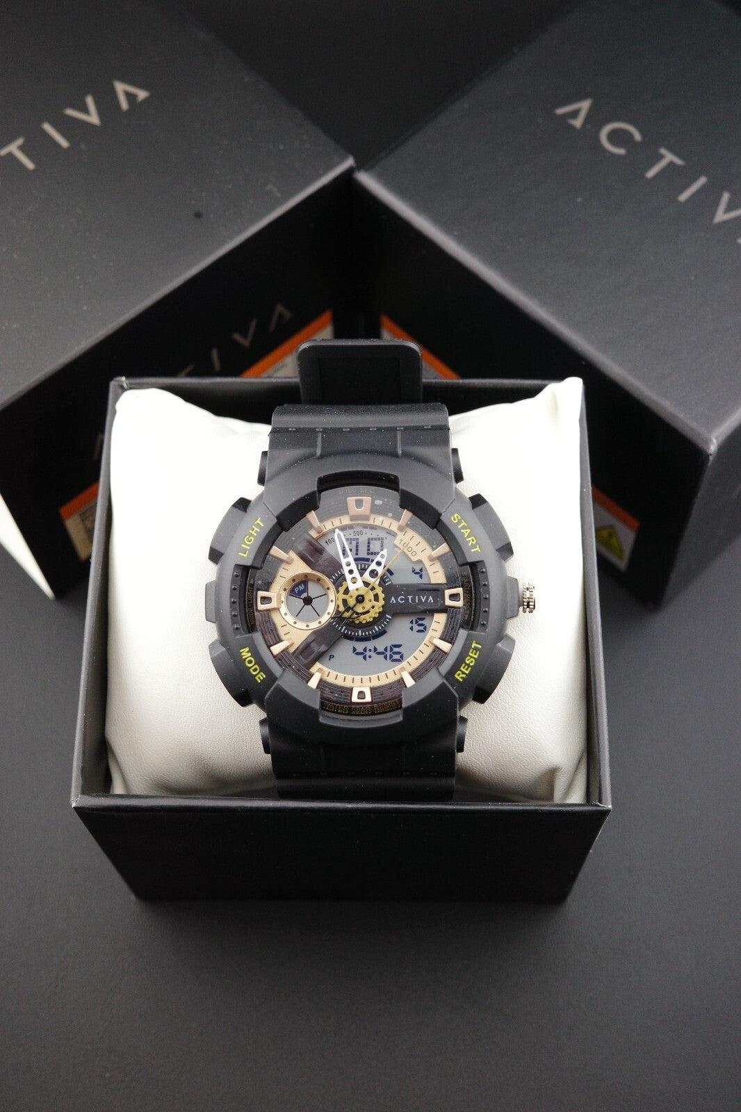 Brand New Boxed Activa Pixel X Invicta ACW498-003 Men's Digital Watch 50mm Black