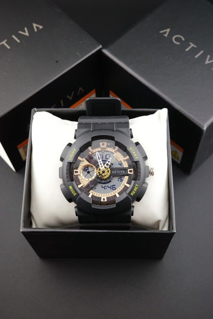 Brand New Boxed Activa Pixel X Invicta ACW498-003 Men's Digital Watch 50mm Black