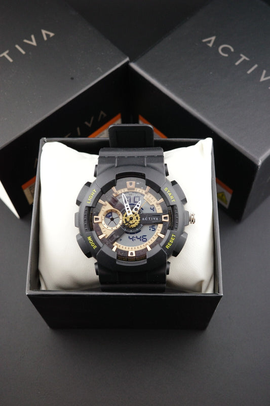 Brand New Boxed Activa Pixel X Invicta ACW498-003 Men's Digital Watch 50mm Black
