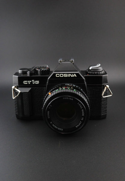 Cosina CT1G Vintage 35mm Film SLR Camera + 50mm 1:2 Lens - Tested & Working