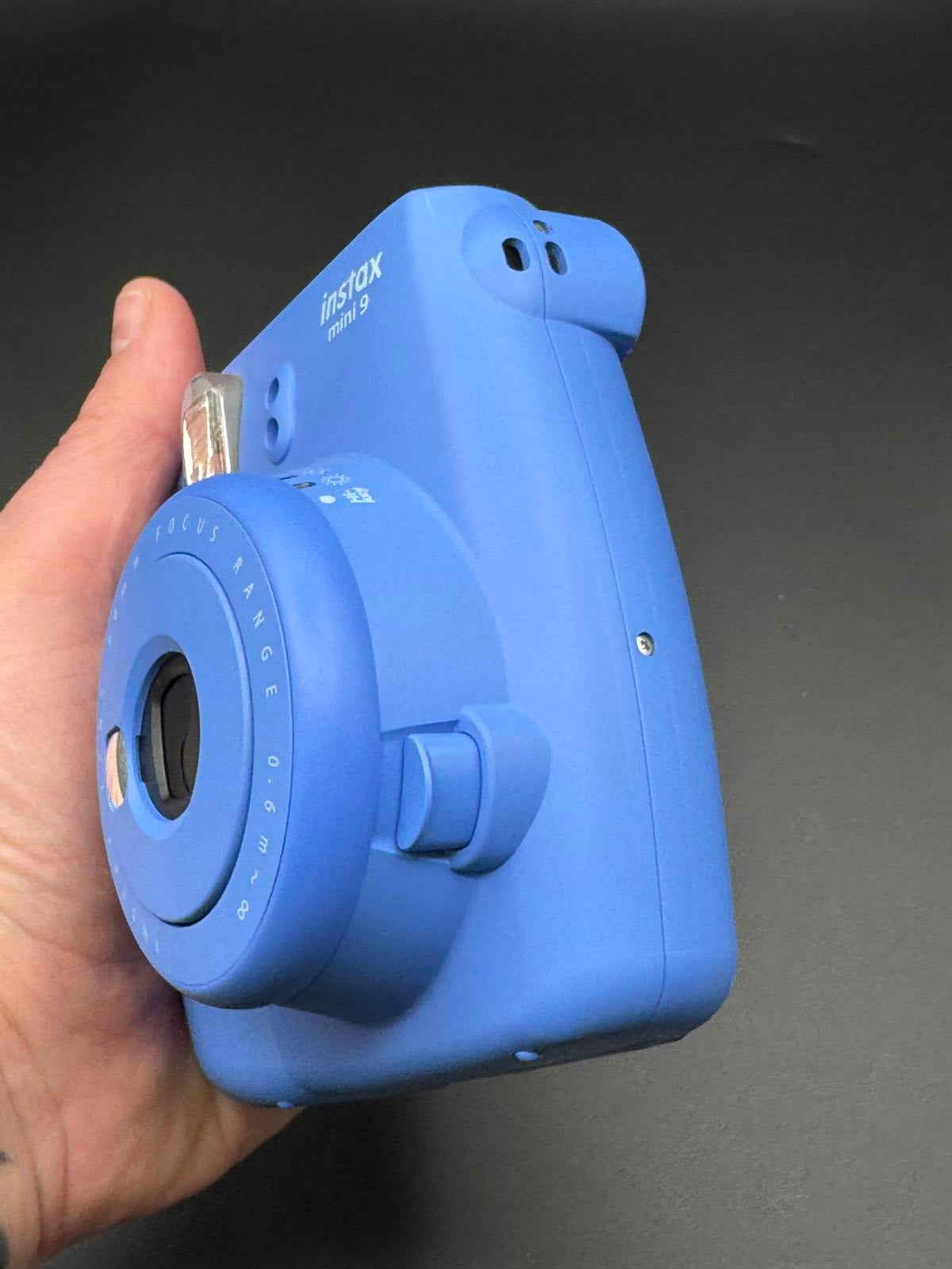 Boxed Fujifilm Instax Mini 9 Instant Camera Cobalt Blue + Film & Batteries