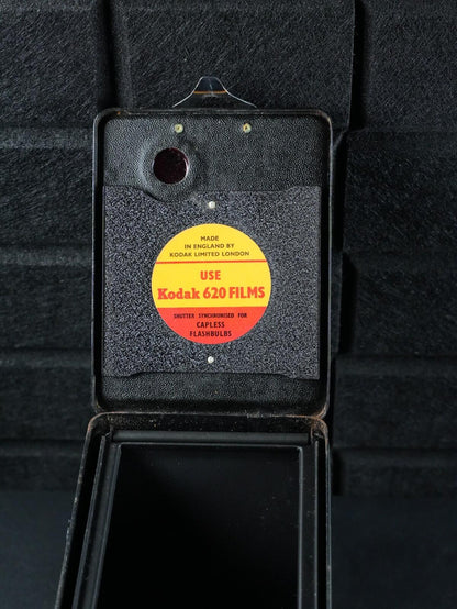 Kodak Brownie Flash III Vintage 1950's 127 Film Box Camera + Case - Working W541