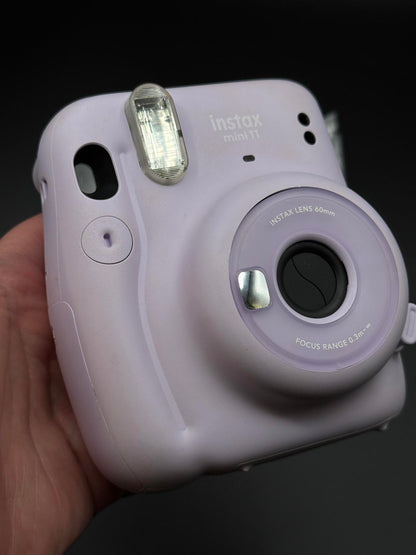 Boxed Fujifilm Instax Mini 11 Lilac Instant Camera + Film & Batteries - Working