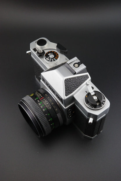 Vintage Chinon CS 35mm Film Camera, Helios Flash & 50mm 2.8 Lens - Fully Working