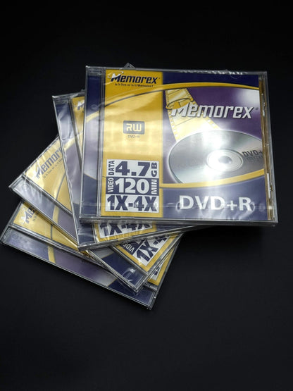 4 Genuine Memorex Blank DVD-R Discs 1-4X 4.7GB 120 Mins DVD - New & Sealed