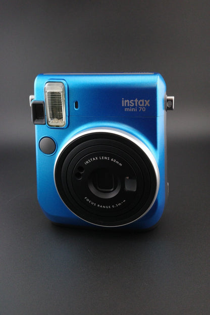 Fujifilm Instax Mini 70 Island Blue Instant Film Camera + Case, Batteries & Film