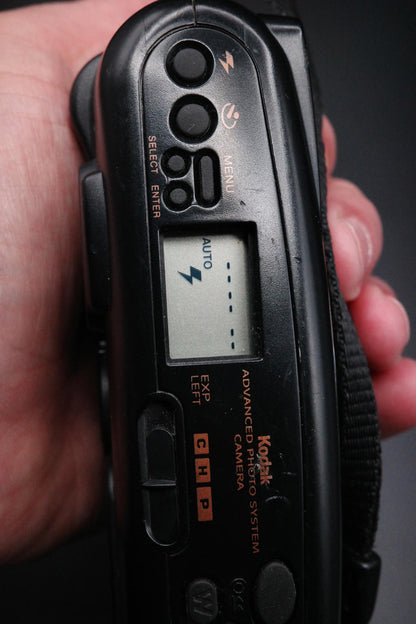 Kodak Advantix 4100ix Zoom APS Film Camera Black Tested & Working