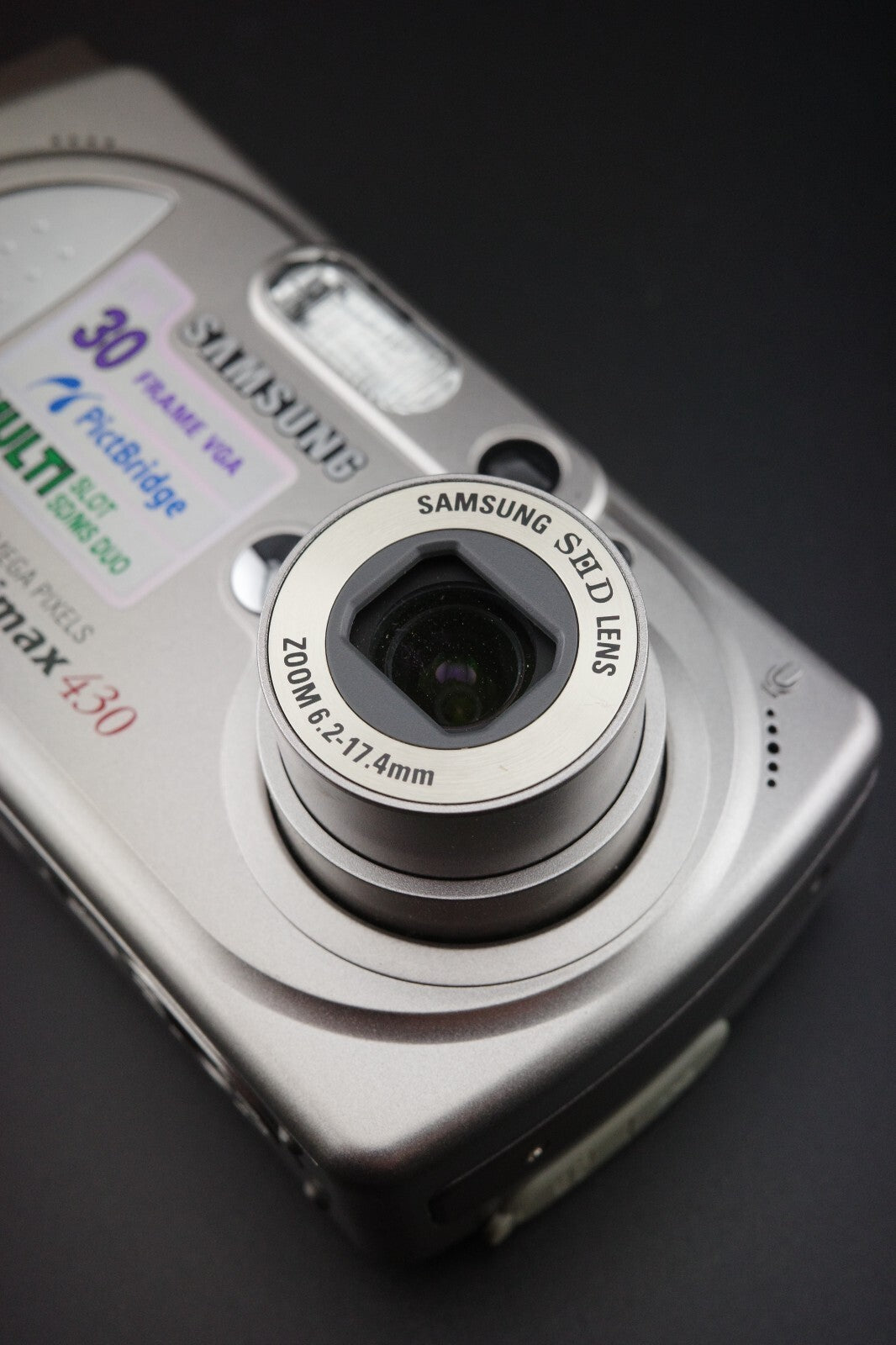 Samsung Digimax 430 Vintage Y2K 4.0MP Digital Camera, Card & Batteries - Working
