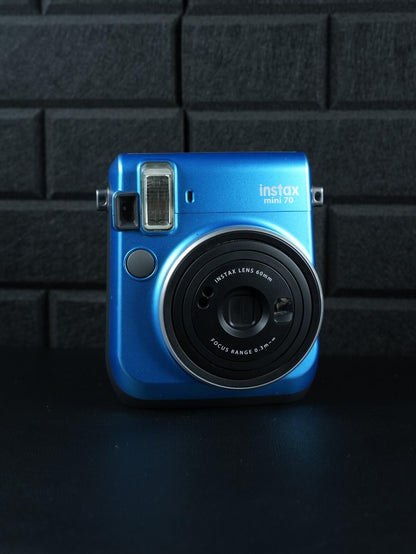 Fujifilm Instax Mini 70 Camera Instant Camera - Blue - Tested & Working (502)