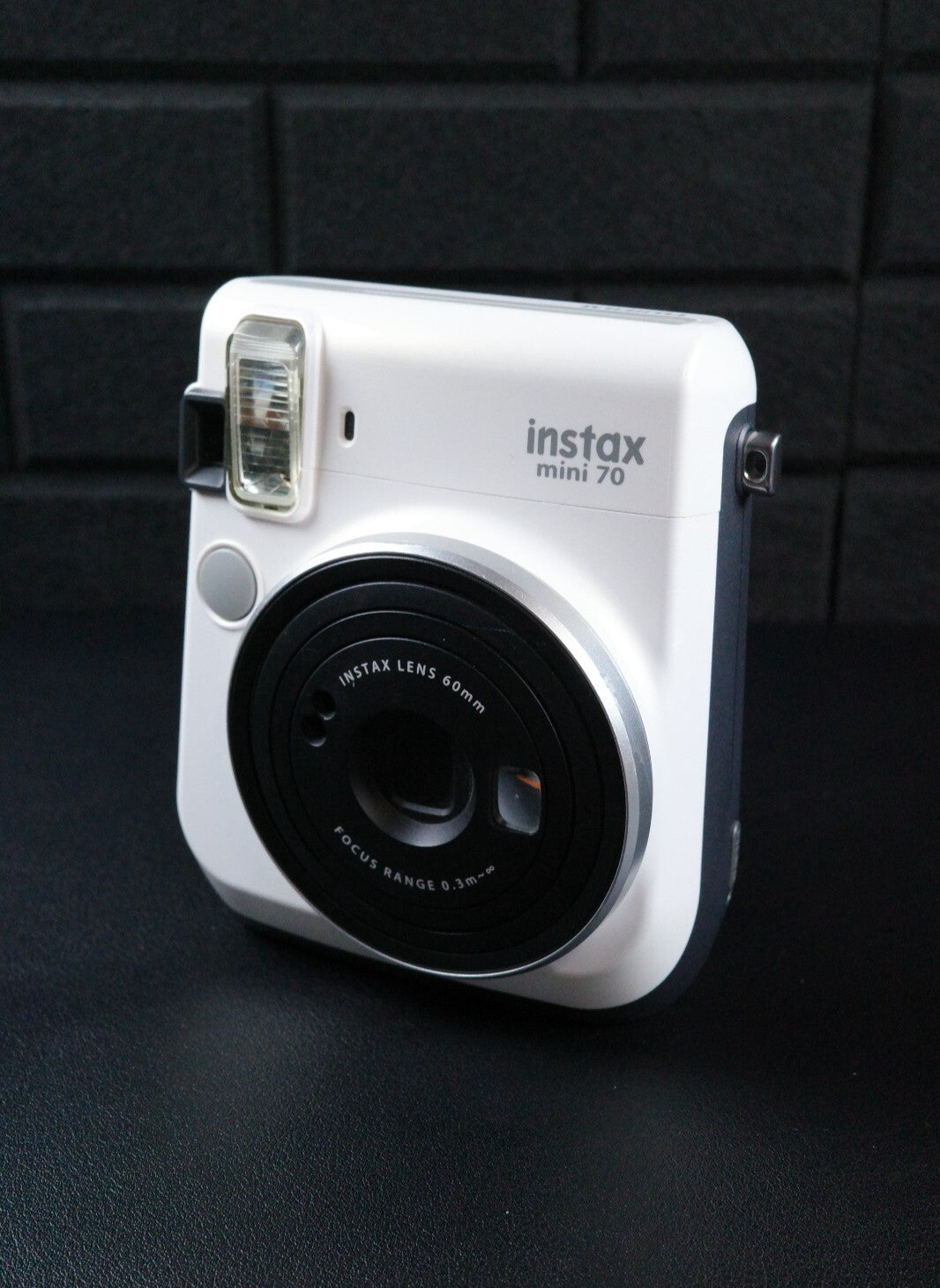 Working Fujifilm Instax Mini 70 Moon White Instant Film Camera + Film/Batteries