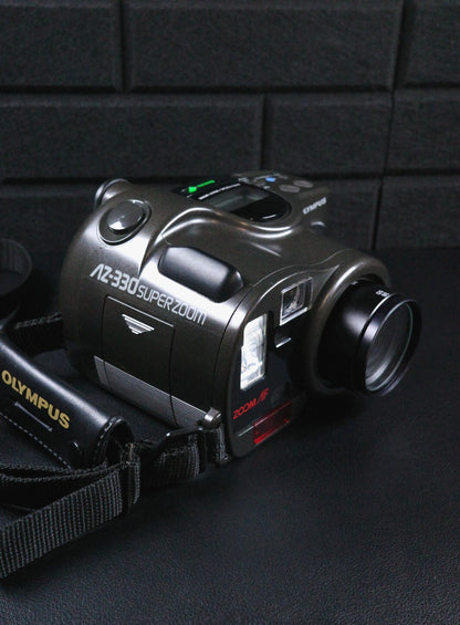 Olympus AZ-330 Superzoom Vintage 1990's 35mm Camera + Batteries - Working VGC