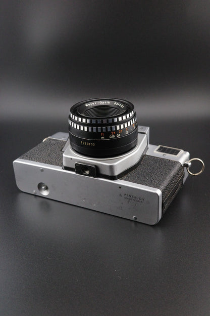 Praktica LB2 35mm SLR + Meyer Domiplan 50mm f2.8 M42 Film Film Tested & Working