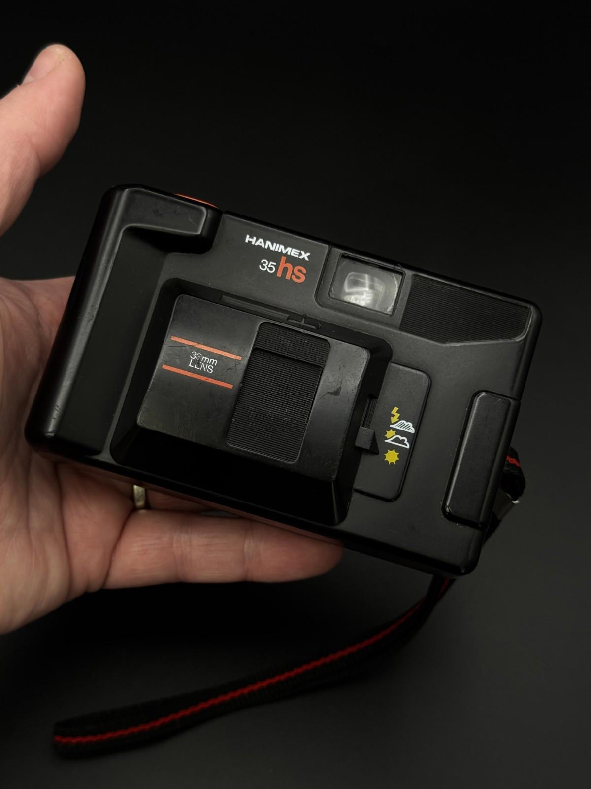 Hanimex 35HS Vintage 35mm Compact Film Camera Black 33mm Lens - Tested & Working