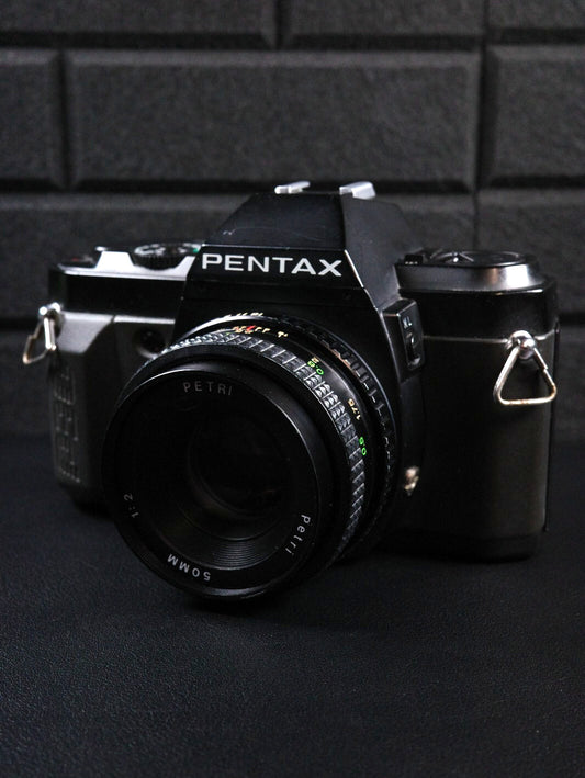 Pentax P30N 35mm Film Camera With Petri 50mm F/2 lens - Faulty Spares or Repair