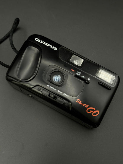 Olympus Shoot Go Vintage 35mm Compact Film Camera - Working (Read Description)
