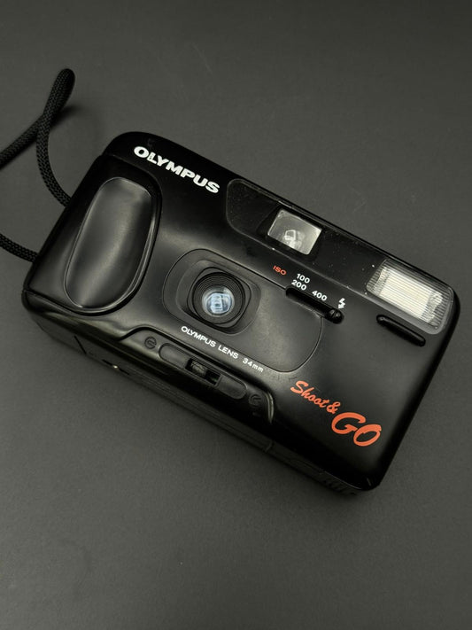 Olympus Shoot Go Vintage 35mm Compact Film Camera - Working (Read Description)