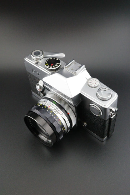 Petri FT Vintage 1960's 35mm SLR + Petri 55mm f/2 Lens Film Tested & Working
