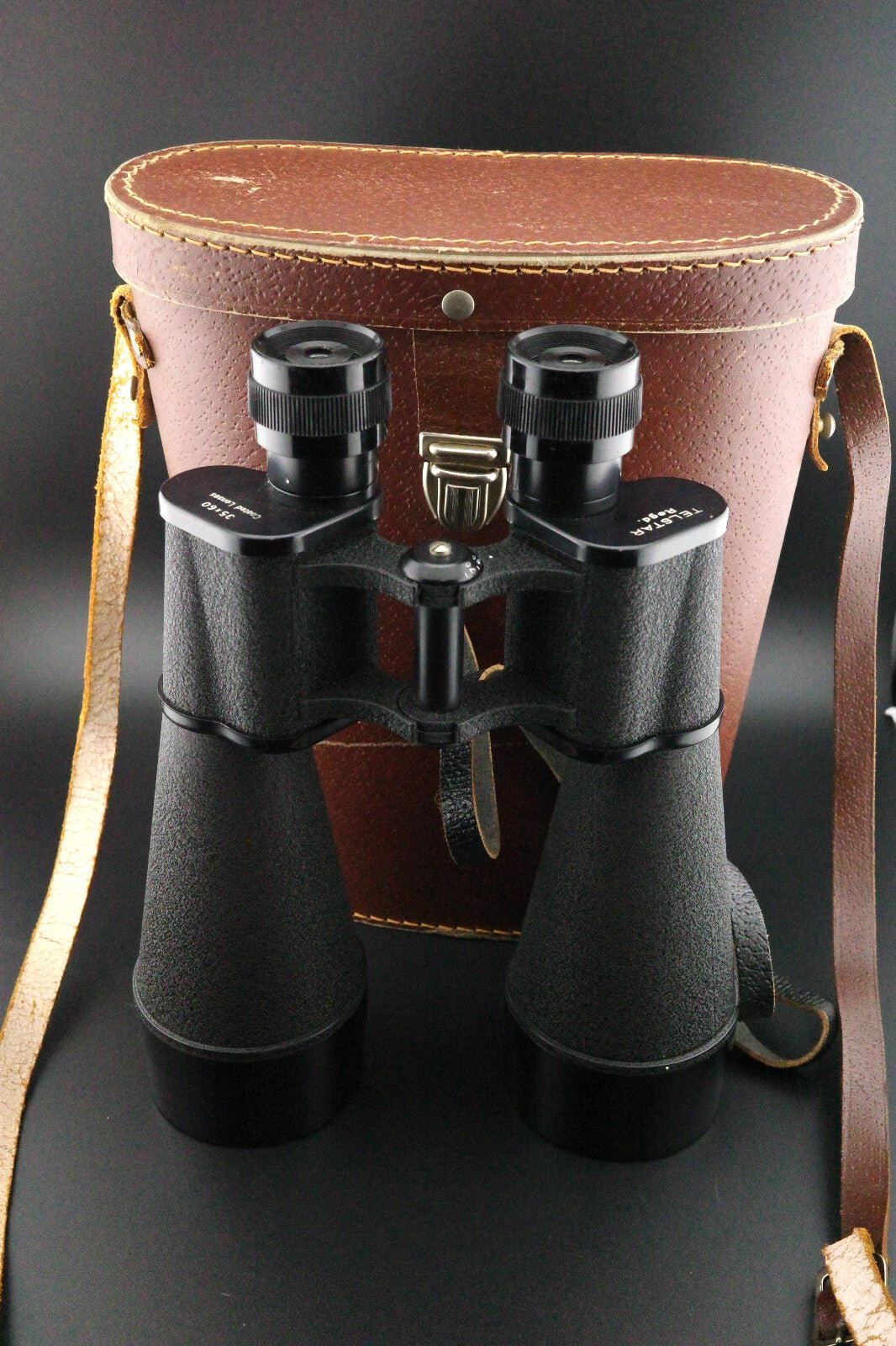 Telstar REGD Vintage 1960's 35x60 Binoculars + Original Leather Hard Case Tested