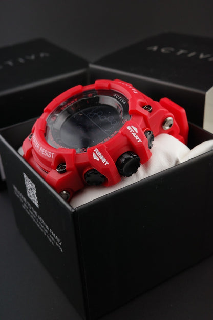 Brand New & Boxed Activa Digital ACW8082-032 Unisex Red Digital Watch 50mm