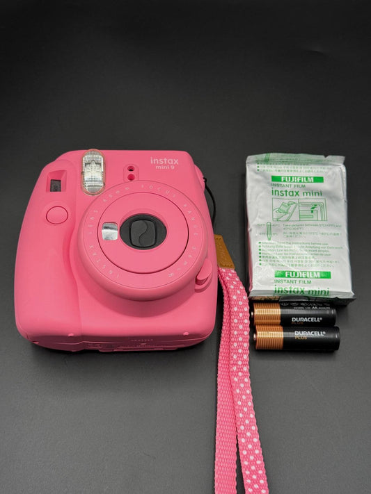 Fujifilm Instax Mini 9 Flamingo Pink Instant Camera + Film & Batteries - Working