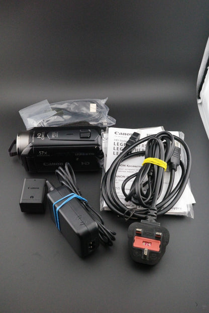Canon LEGRIA HF R506 Full HD Camcorder Boxed Battery Charger Cables Excellent