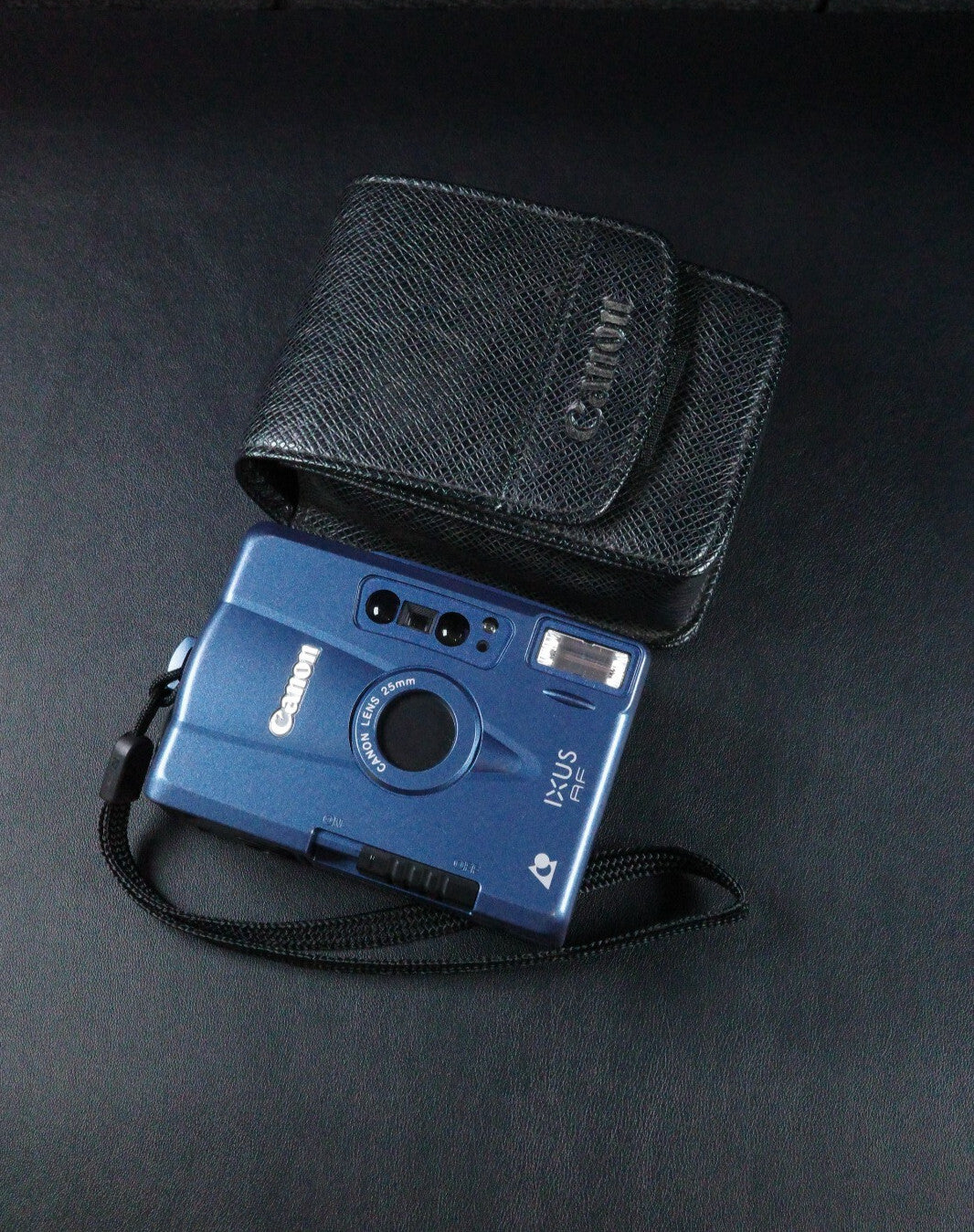 Canon IXUS AF Vintage 1990's Blue Compact APS Film Camera + Case Tested Working