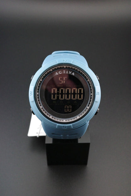 Activa X Invicta ACW1915-002 Men’s Digital Watch 50mm Light Blue - New & Boxed