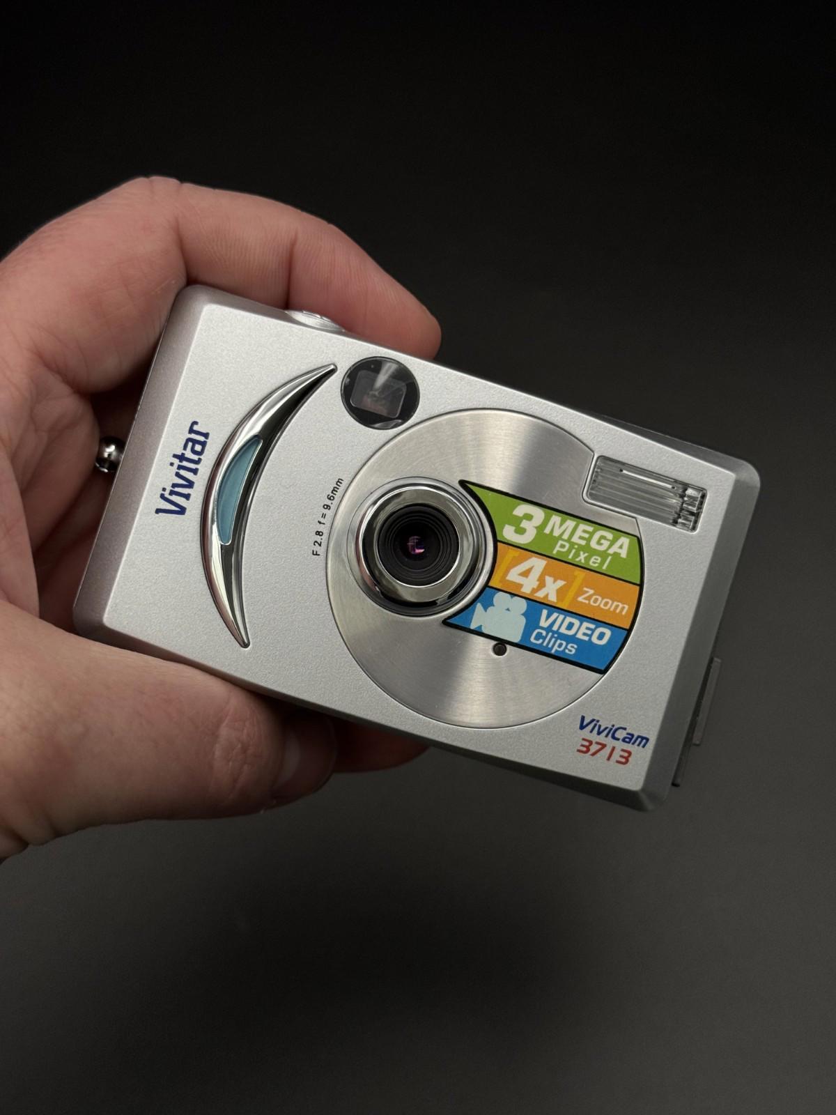 Fully Working & Boxed Vivitar Vivicam 3713 3MP Compact Digital Camera + SD Card